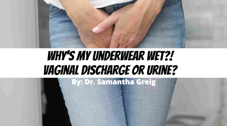 Whys My Underwear Wet Vaginal Discharge Or Urine 5426